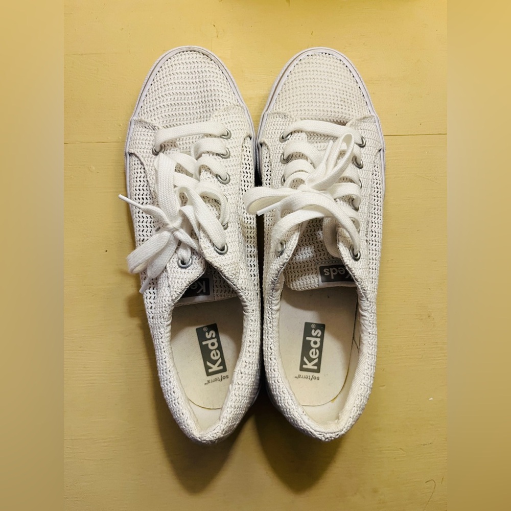 Keds white mesh sneakers